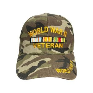 MILITARY World War II Veteran HAT WWII camouflage cap